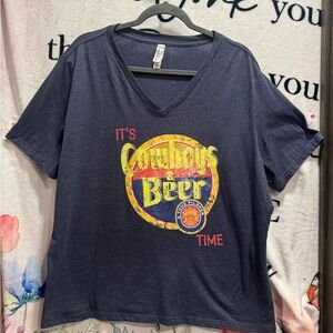 Bella Canvas Cowboys And Beer Time Western T-Shirt Women’s Size 2XL